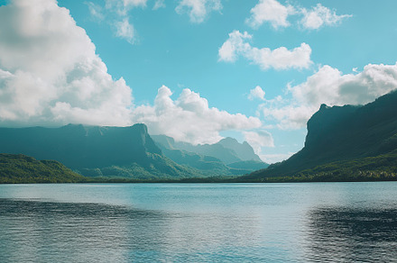 Panoramic view of Le Morne lagoon wi, a Photo by Iftikhar Alam