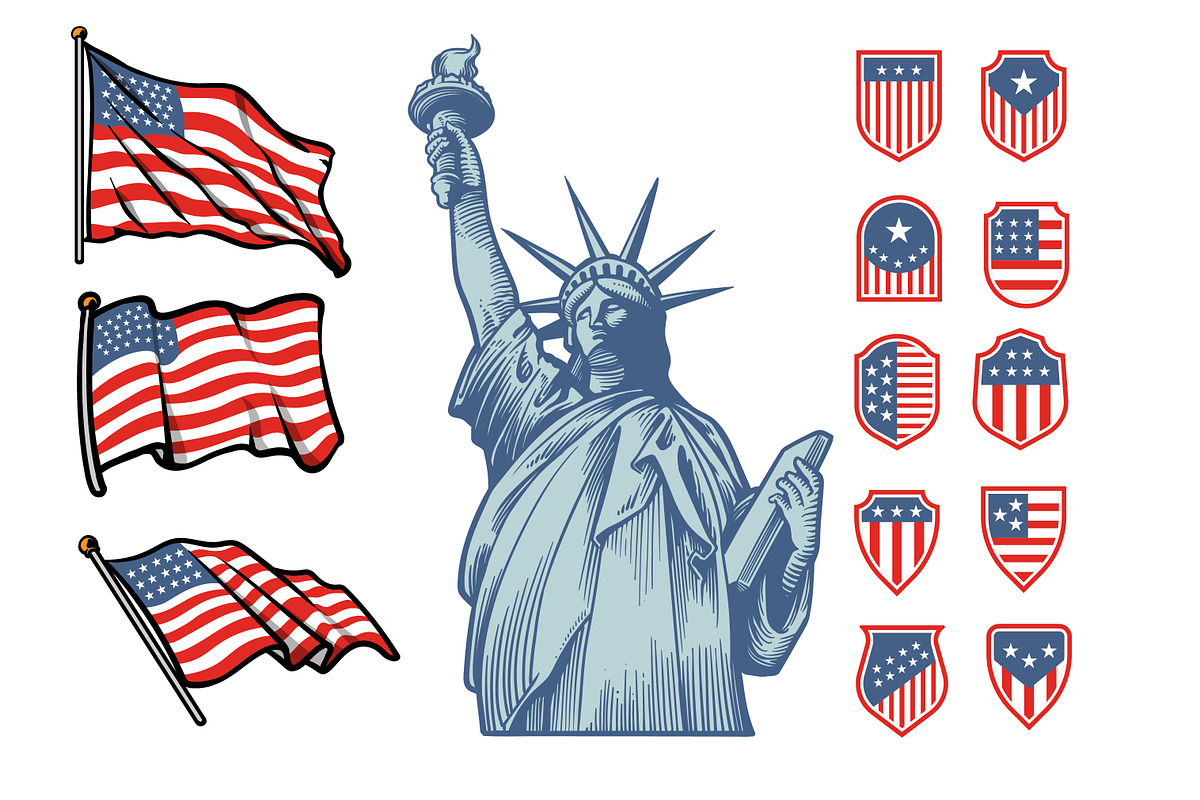 AMERICAN ICON & SYMBOLS bundel, an Object Illustration by grindstudio (Photo 7 of 7)