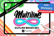 Outline MULTI LINE Brush set, a Brush Add-On by Magnatype (Thumbnail 1 of 9)
