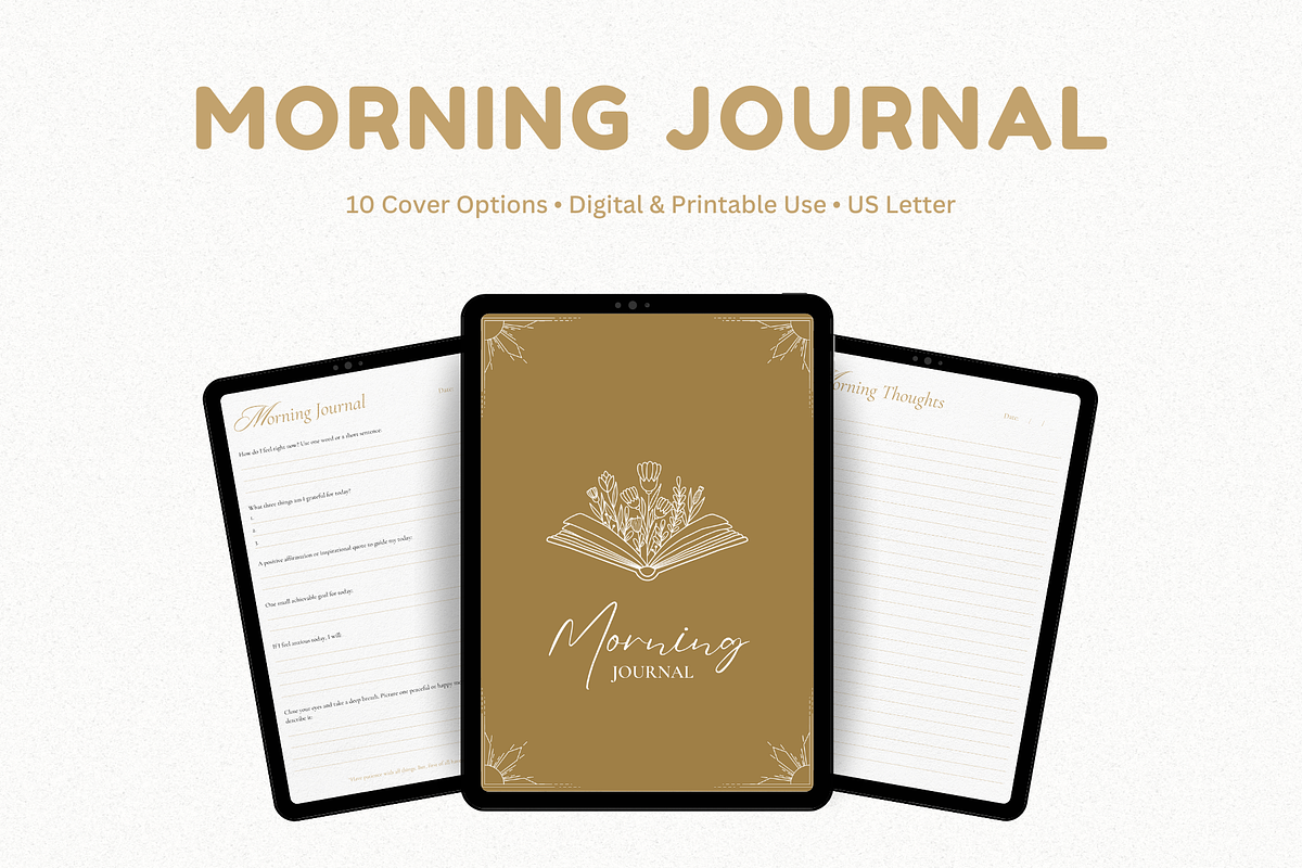 Morning Journal For Anxiety Relief, a Templates & Theme by The Chaos Project (Photo 1 of 9)