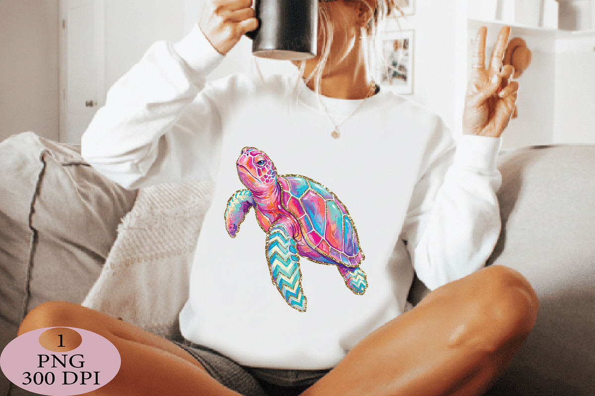 Coquette Summer Sea Turtle Png, an Illustration by Daily.Designs (Photo 5 of 5)
