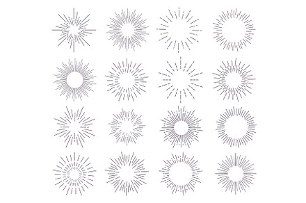 Starburst, sunburst sun light blasts