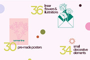 BLOOM floral spring summer bundle, a Seasonal Illustration by Lena Nikolaeva (Thumbnail 2 of 14)