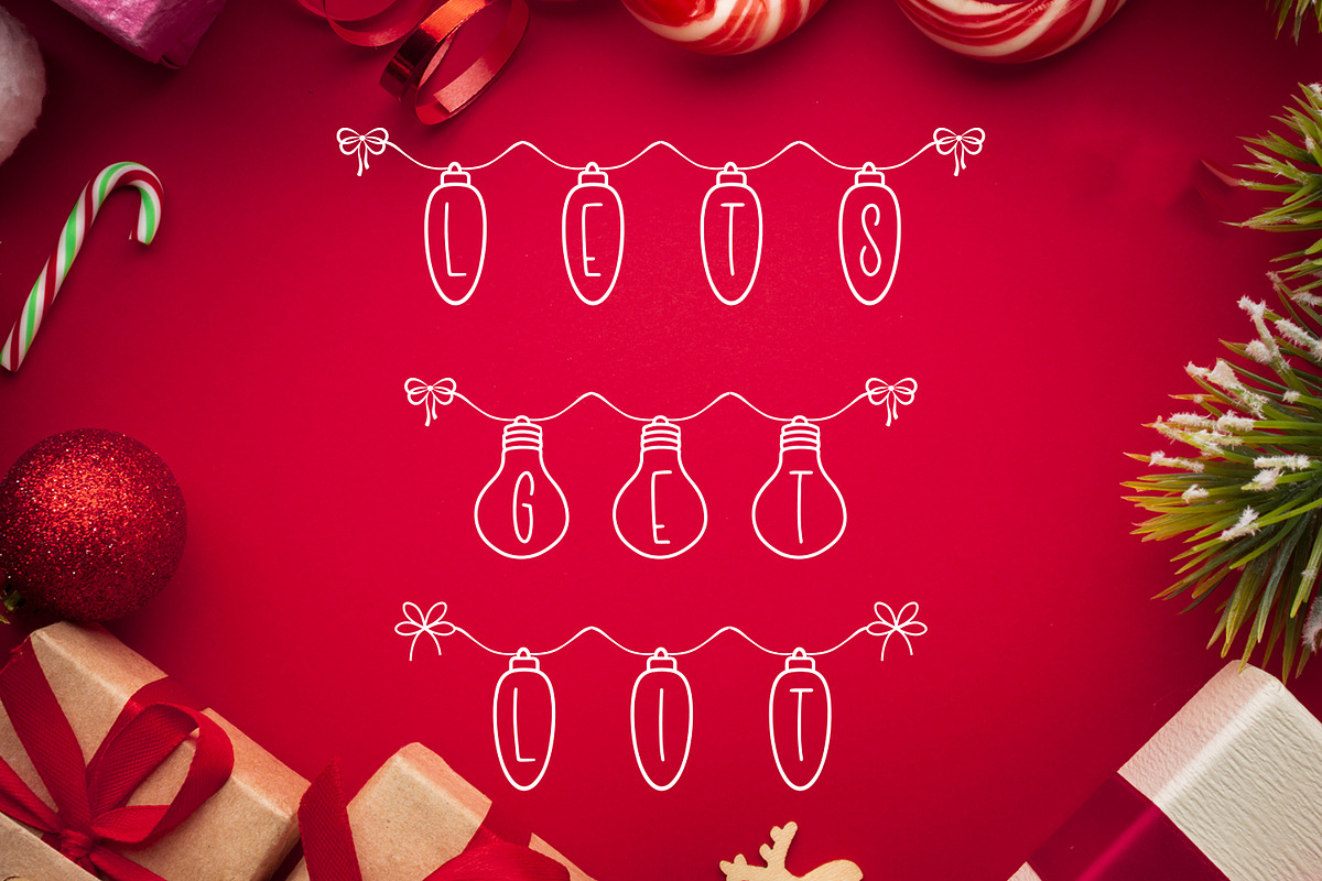 Holiday Lights - Christmas Font, a Handwritten Font by Freeling Design House (Photo 5 of 7)