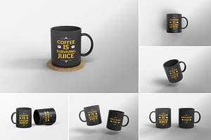 Coffee Mug Mockups 6 PSD