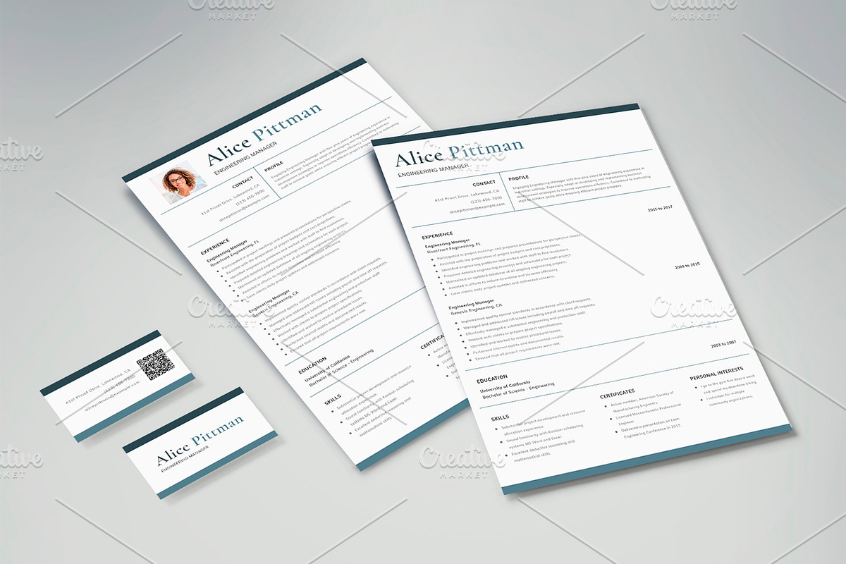 CV Template for Engineering Manager, a Resume Template by MotoCMS (Photo 3 of 3)
