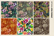 Tropical floral patterns set, a Pattern Graphic by emeraldthue (Thumbnail 17 of 28)