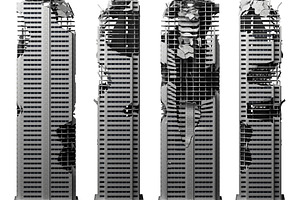 destroyed skyscraper building 