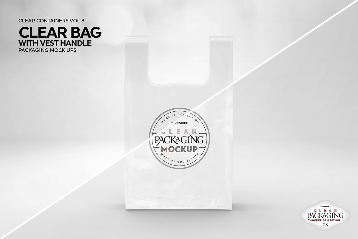Clear Bag with Vest Handle Mockup, a Product Mockup by INCDesign (Photo 2 of 7)