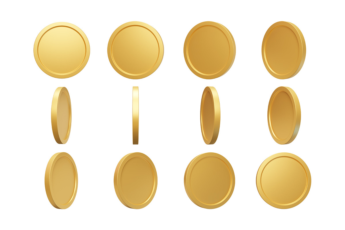 Gold coin 3d render, an Icon by LAFS (Photo 2 of 2)