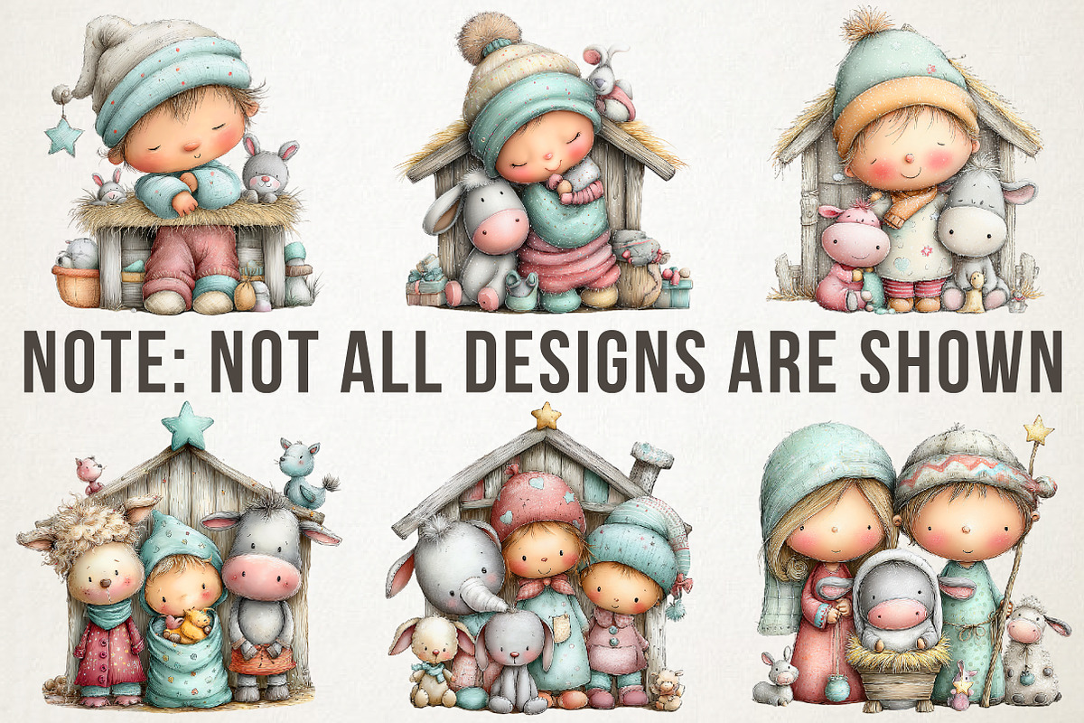 Christmas Nativity Scene Sublimation, an Illustration by RobertsArt (Photo 7 of 7)