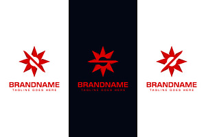 Letter N S Z Star Logo, a Branding & Logo Template by Pray Art Design Studio