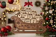 Santa Sleigh Ornaments SVG Bundle, a Decorative Illustration by svgocean (Thumbnail 18 of 21)