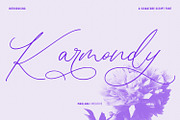 Karmondy Signature Script Font, a Script Font by Maulana Creative (Thumbnail 1 of 10)
