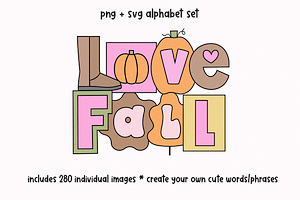 Fall Ransom Alphabet Clip Art