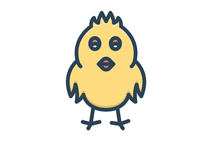 Chicks Chicken Color Icon