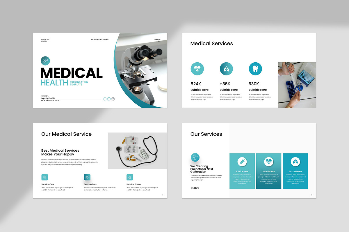 Medical Health Presentation Template, a Presentation Template by evgenystudio (Photo 5 of 8)