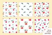 Worms and apples Watercolor patterns, a Pattern Graphic by Lagniappe Art (Thumbnail 2 of 9)