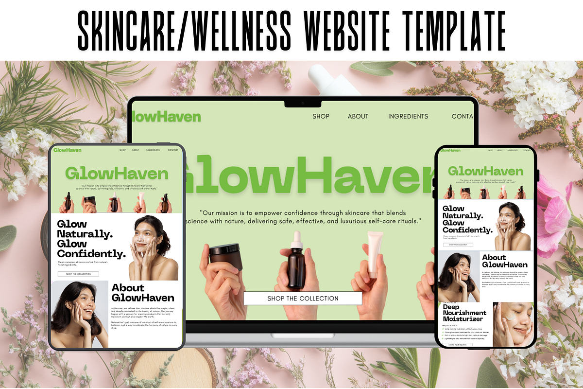Skincare & Wellness Website Template
