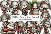 Easter Bunny and carrot clipart, an Illustration by Designworld (Thumbnail 1 of 10)