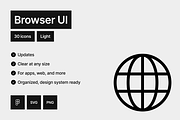 Browser UI Light - 30 icons, an Outline Icon by Pictomate (Thumbnail 2 of 7)