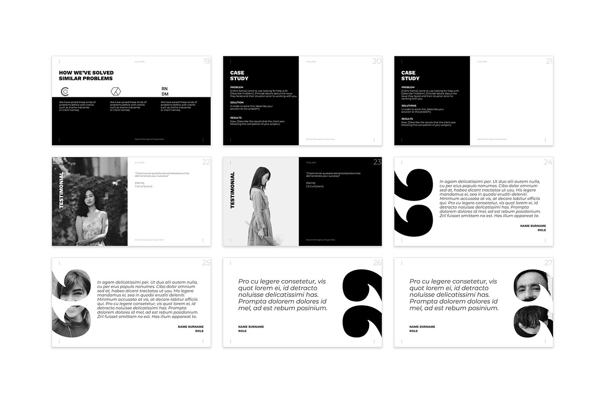 Striking B&W Proposal Template, a Presentation Template by PresentationDesignStudio (Photo 5 of 6)