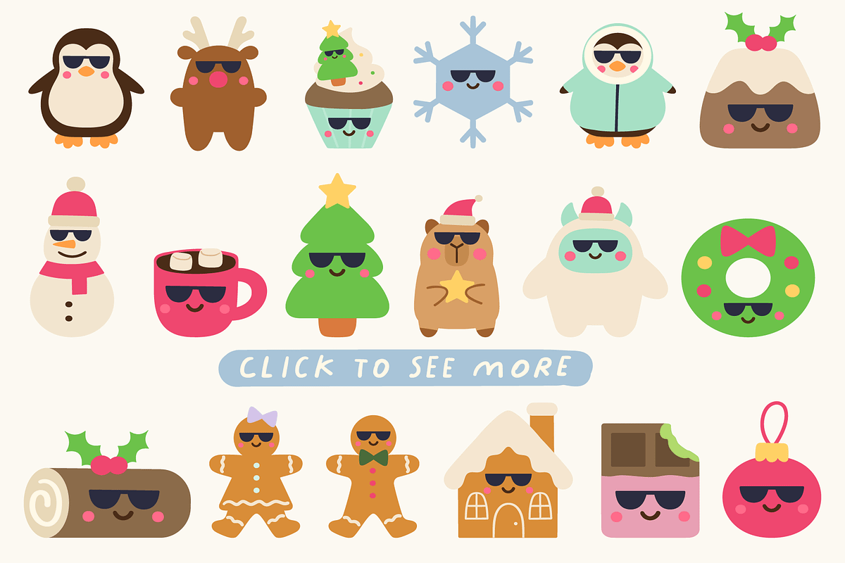 Cozy and Cool Christmas, an Object Illustration by cutelevindesign (Photo 3 of 6)