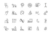 Disabled People outline Icons, an Outline Icon by Tettygreen (Thumbnail 2 of 2)