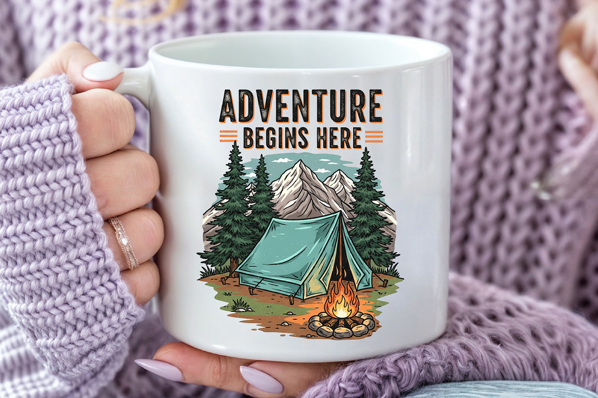 Camping sublimation PNG, an Icon by Craft Nest (Photo 5 of 6)