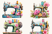 Watercolor Sewing Clipart Bundle, an Object Illustration by BusyDaydesign (Thumbnail 5 of 8)