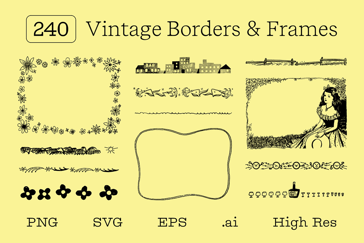 Vintage Borders & Frames, an Object Graphic by BIG TOWN (Photo 1 of 5)