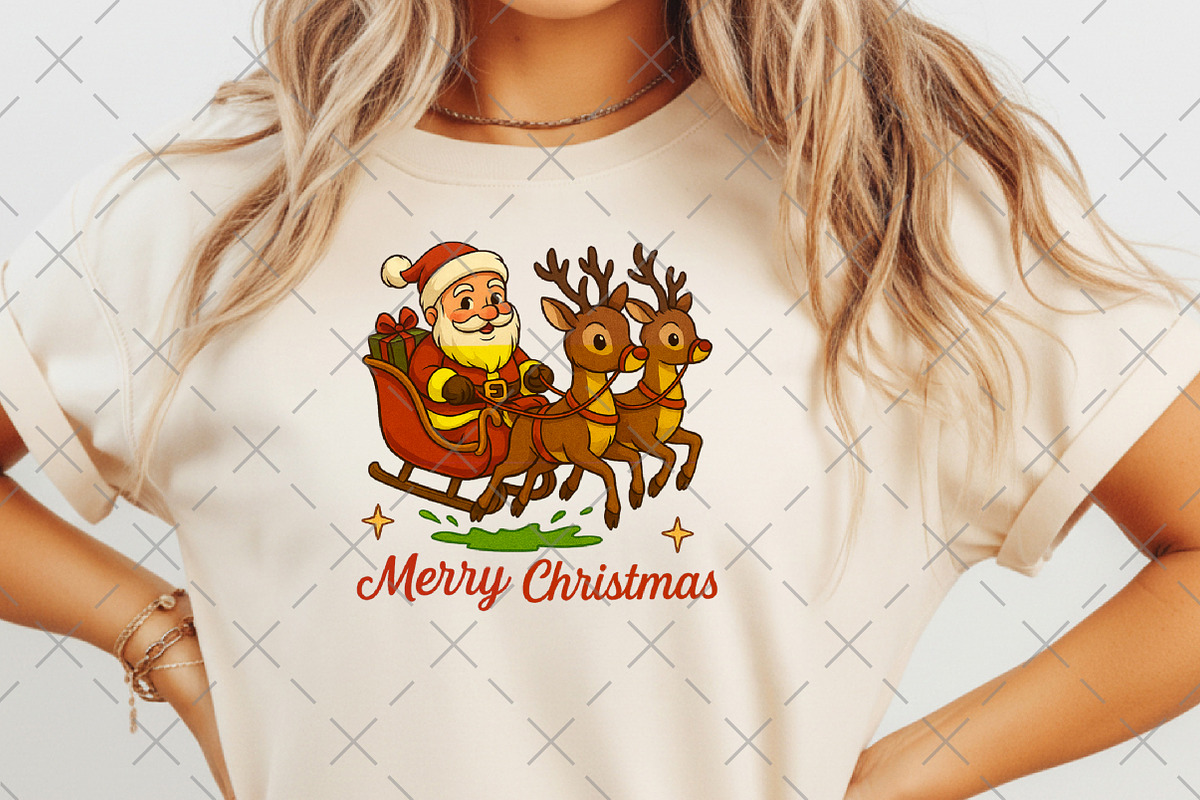 Merry Christmas Reindeer PNG, an Illustration by Craft Nest (Photo 6 of 6)