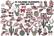 Western Coquette Cowgirl Clipart, an Object Graphic by Brush Lab (Thumbnail 2 of 8)