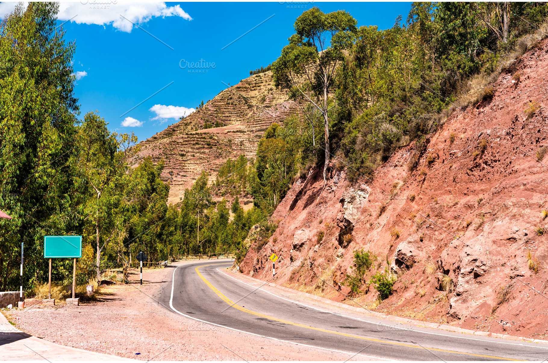 Cusco - Pisac road in Peru, a Transportation Photo by Leonid Andronov