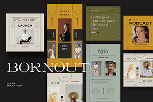 Bornout Canva Instagram Pack