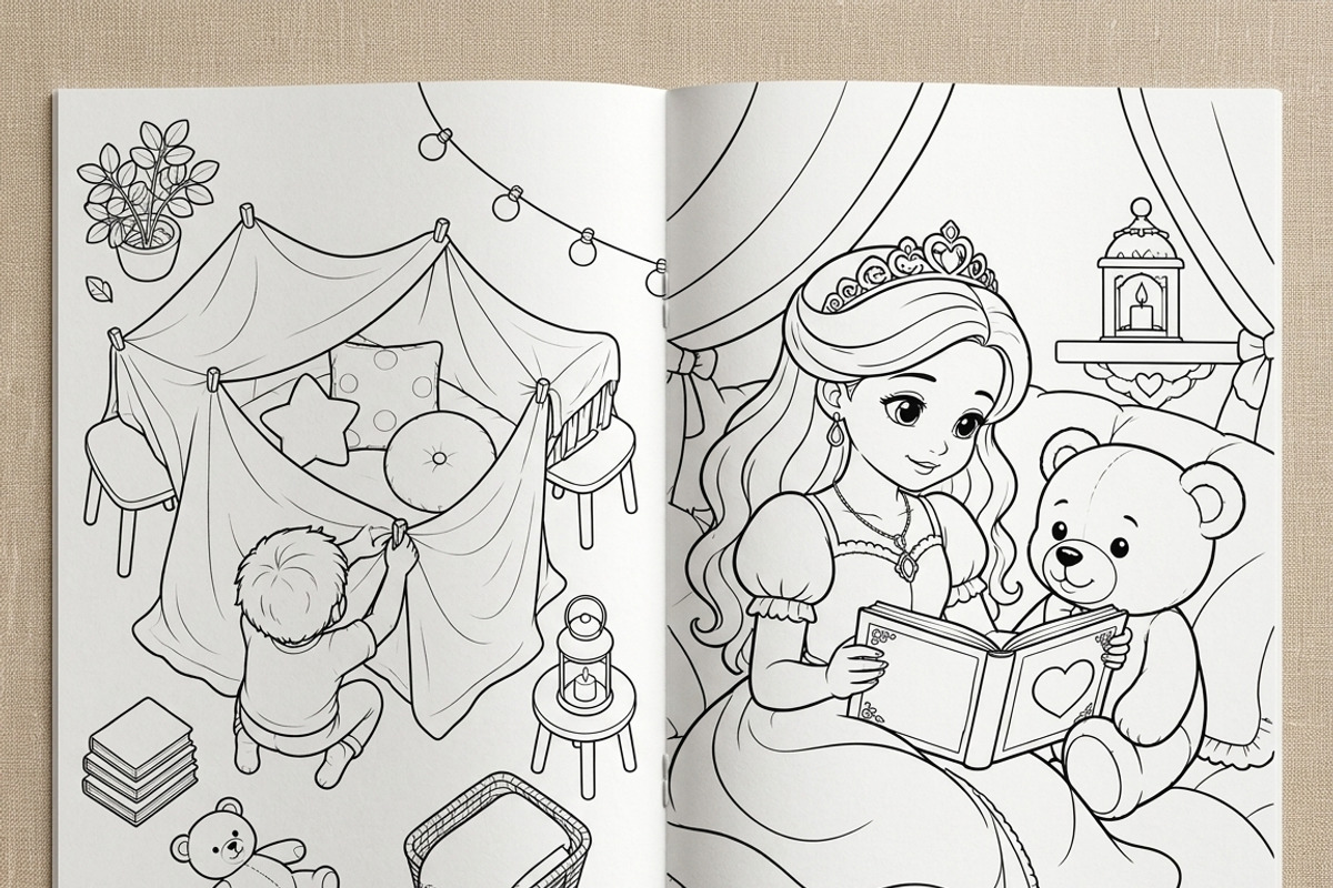 Magical Princess Coloring Book Vol40, a Person Illustration by ikarifq shop (Photo 3 of 7)