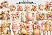 Whimsical Summer Clipart, a Seasonal Illustration by Rose Art (Thumbnail 1 of 6)