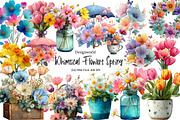 Whimsical Flowers Spring Clipart Bun, an Illustration by Designworld (Thumbnail 1 of 8)
