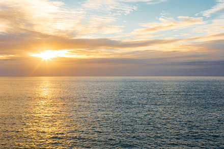Late afternoon containing sea, sunset, and ocean, a Nature Photo by 135pixels