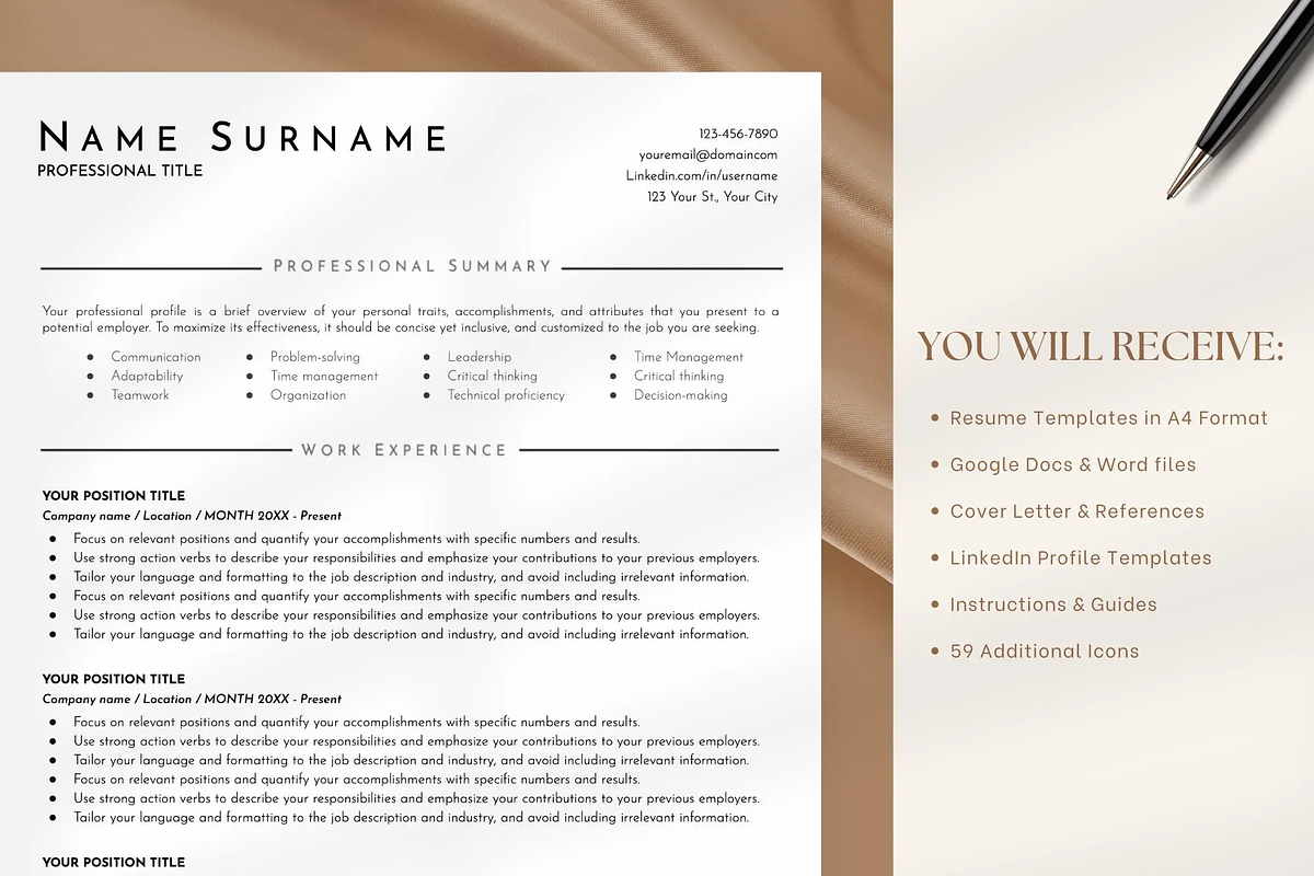 Clean Resume Template Google Docs, a Resume Template by OkiDocs Resume Templates (Photo 10 of 11)