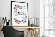 Floral alphabet and numbers, an Object Graphic by Anna Violet (Thumbnail 3 of 5)
