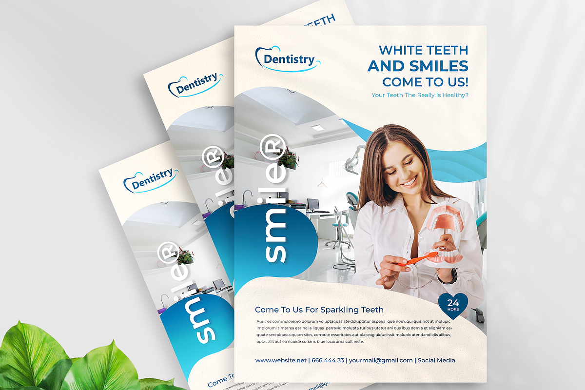 Dental Flyer Templates (Editable), a Flyer Template by Creativpixl (Photo 3 of 4)