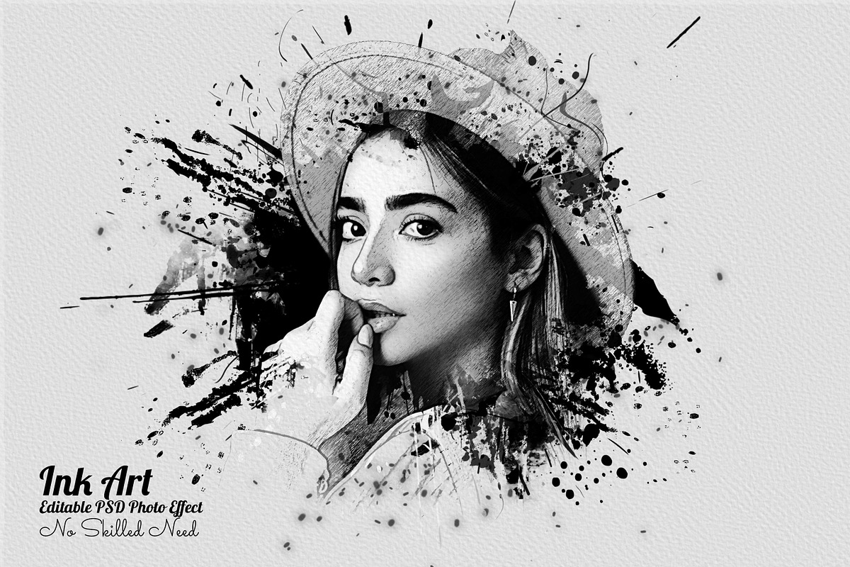 Ink Art Photoshop Photo Effect