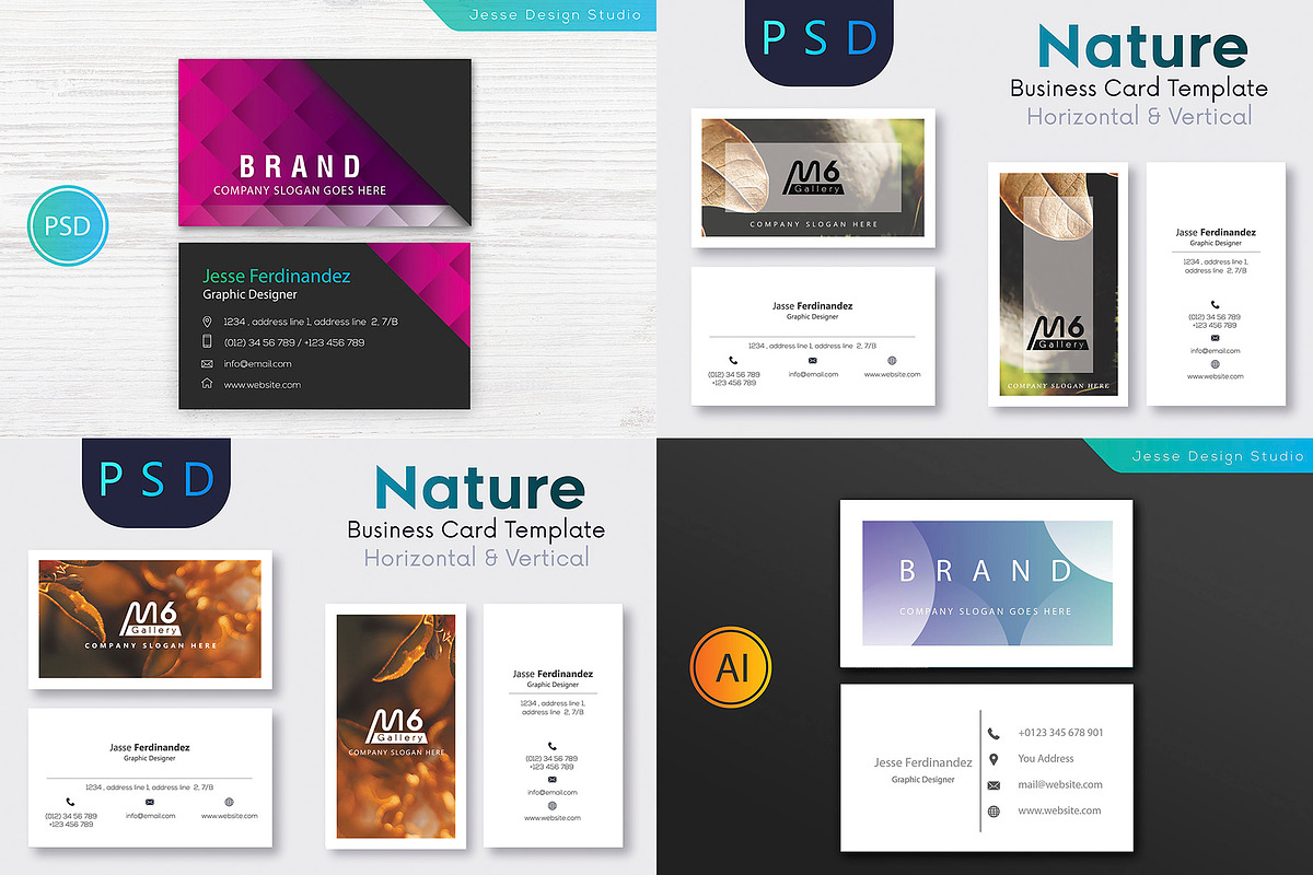 125 Business Card MEGA Bundle, a Business Card Template by M6 Gallery (Photo 19 of 33)