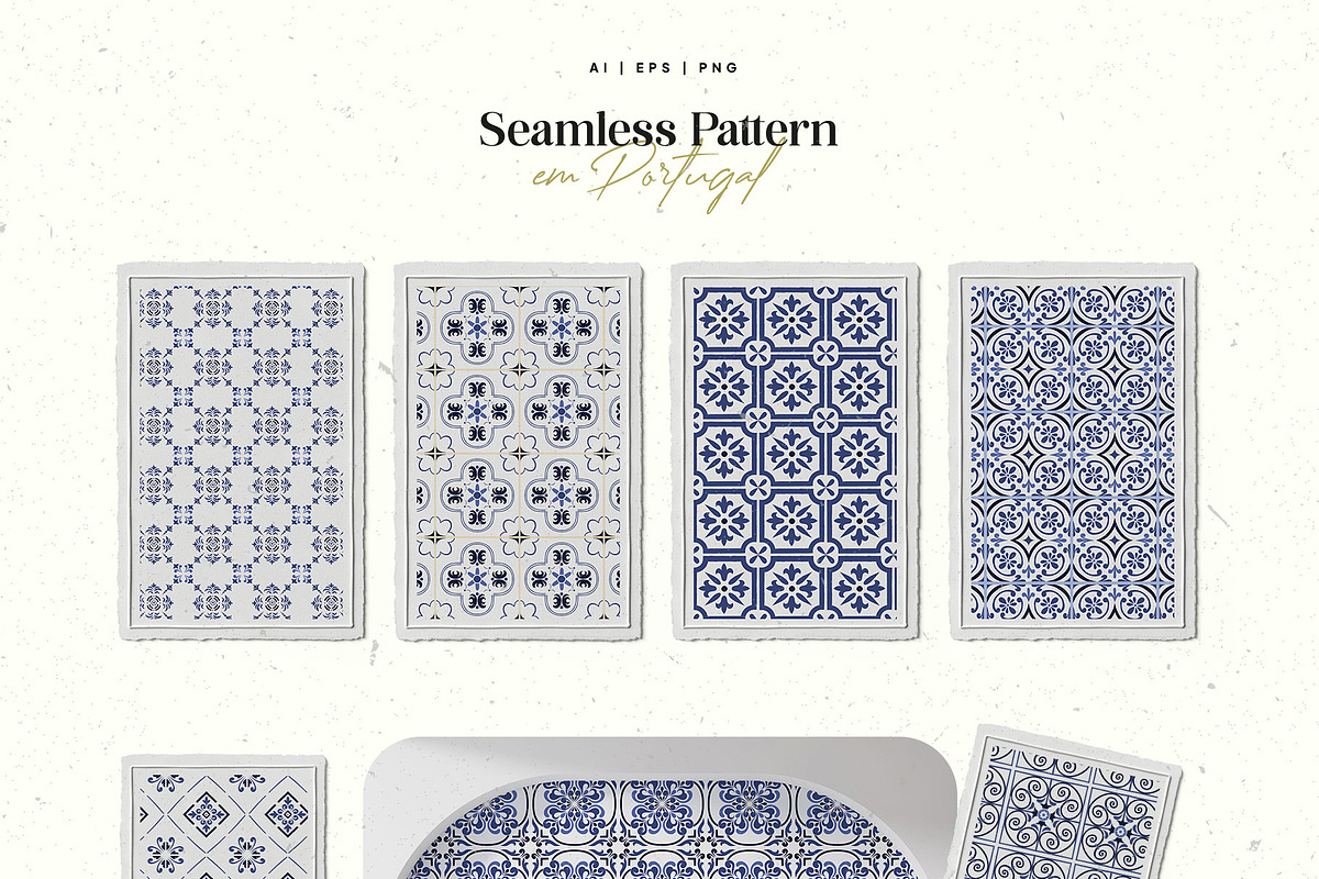 Azulejo Portugal | Tiles & Patterns, an Object Graphic by KetteCreate (Photo 17 of 20)