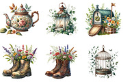 Rustic Vintage Farmhouse Spring, an Illustration by DreamArtGraphic (Thumbnail 4 of 4)