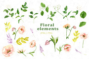 Pretty Flowers - Watercolor ClipArt, an Illustration by OlgaSerbun (Thumbnail 2 of 5)