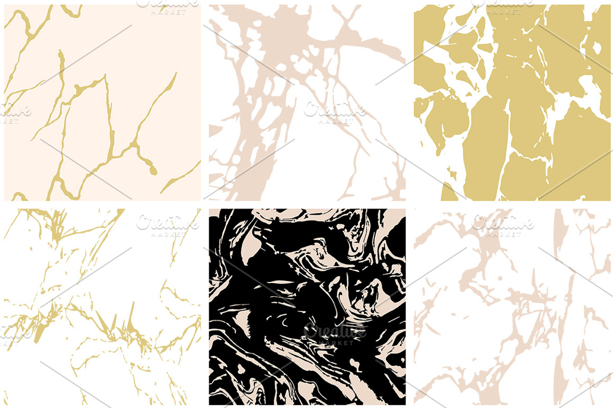 Marble Seamless Vector Patterns - 2, a Pattern Graphic by Youandigraphics