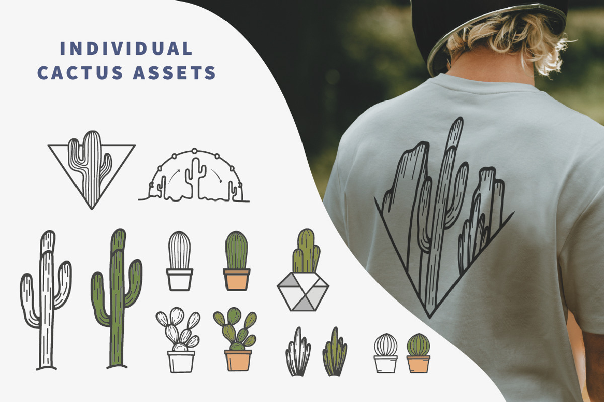 Unique Cacti Logos & Illustrations, a Branding & Logo Template by Salty Sweet Creative (Photo 3 of 5)