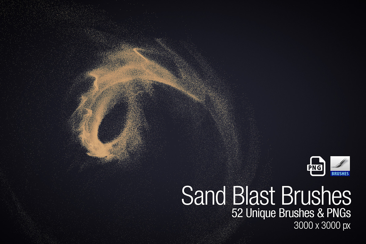Sand Blast Brushes & PNGs, a Brush Add-On by Creative Graphics (Photo 4 of 4)